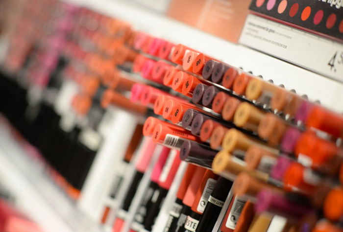 cosmetics exhibitted